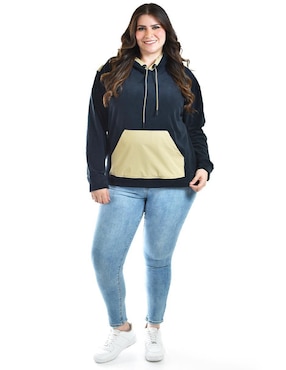 Sudadera con capucha y bolsa Roman Fashion para mujer