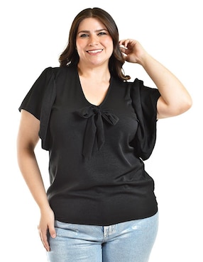 Blusa Roman Fashion manga corta para mujer