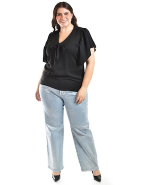 Blusa Roman Fashion manga corta para mujer