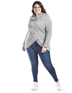 Suéter Roman Fashion cuello redondo para mujer