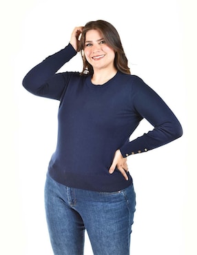 Suéter Roman Fashion cuello redondo para mujer