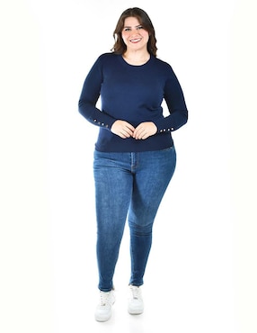 Suéter Roman Fashion cuello redondo para mujer