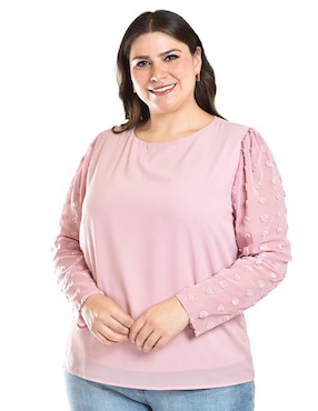 Blusa Roman Fashion Manga Larga Para Mujer