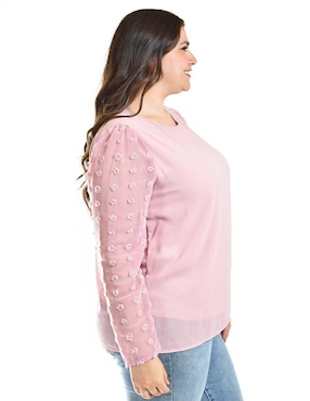 Blusa Roman Fashion manga larga para mujer