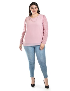 Blusa Roman Fashion manga larga para mujer