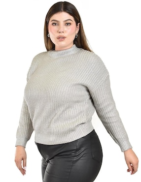Suéter Roman Fashion cuello redondo para mujer
