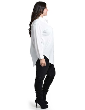 Blusa camisera Roman Fashion manga larga para mujer