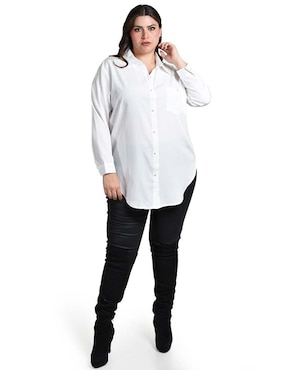 Blusa camisera Roman Fashion manga larga para mujer