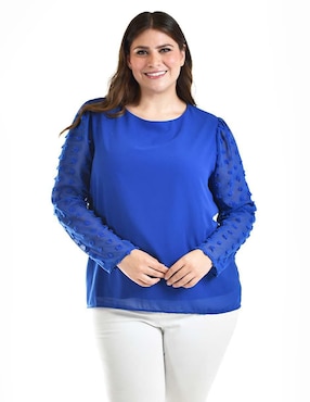 Blusa Roman Fashion manga larga para mujer