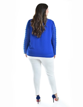 Blusa Roman Fashion manga larga para mujer