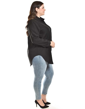Blusa camisera Roman Fashion manga larga para mujer