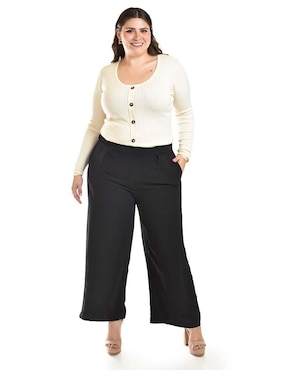 Pantalón acampanado Roman Fashion regular para mujer