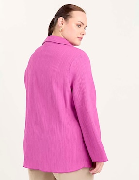 Blusa The Pattern manga larga para mujer