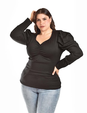 Blusa Roman Fashion manga larga para mujer