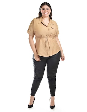 Blusa Roman Fashion manga corta para mujer