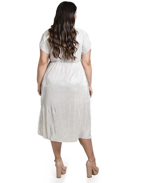 Vestido midi de fiesta Roman Fashion escote V