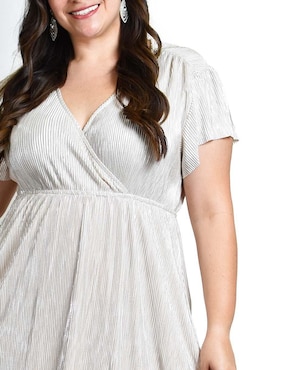 Vestido midi de fiesta Roman Fashion escote V
