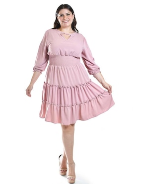 Vestido a la rodilla casual Roman Fashion para mujer