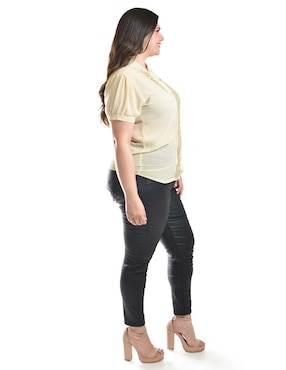 Blusa Roman Fashion manga corta para mujer