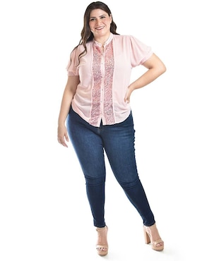 Blusa Roman Fashion manga corta para mujer
