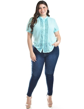 Blusa Roman Fashion manga corta para mujer