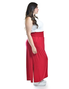 Falda larga Roman Fashion a la cintura alta