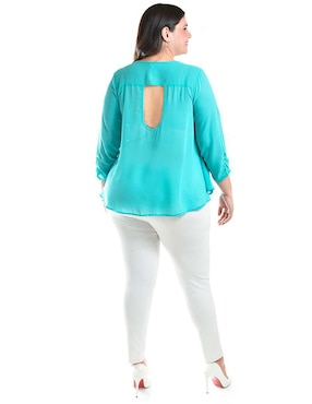 Blusa Roman Fashion manga 3/4 para mujer