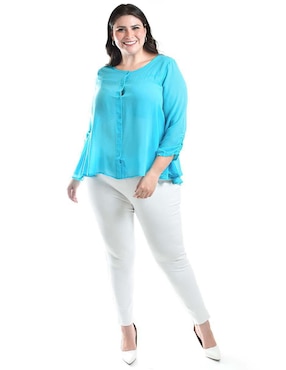 Blusa Roman Fashion manga 3/4 para mujer
