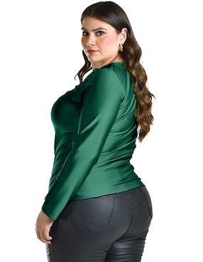Blusa Roman Fashion manga larga para mujer
