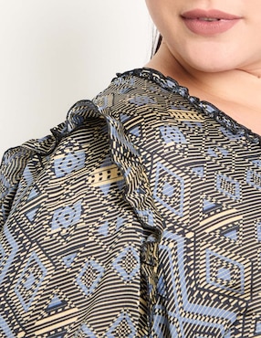 Blusa The Pattern manga larga para mujer