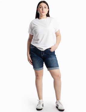 Bermuda Roman Fashion de mezclilla para mujer