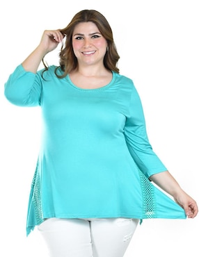 Blusa Roman Fashion manga 3/4 para mujer