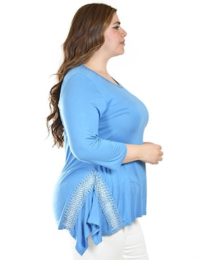 Blusa Roman Fashion manga 3/4 para mujer