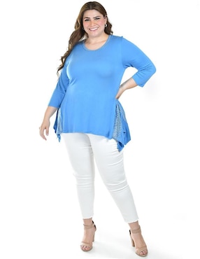 Blusa Roman Fashion manga 3/4 para mujer