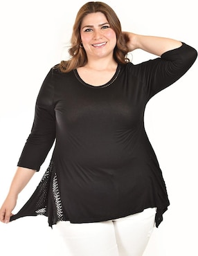 Blusa Roman Fashion manga 3/4 para mujer
