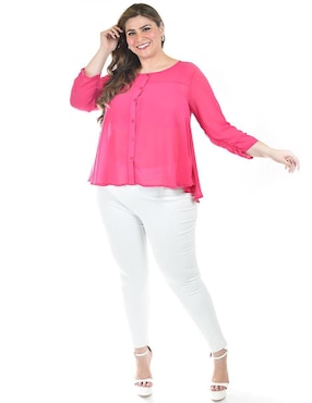 Blusa Roman Fashion manga 3/4 para mujer