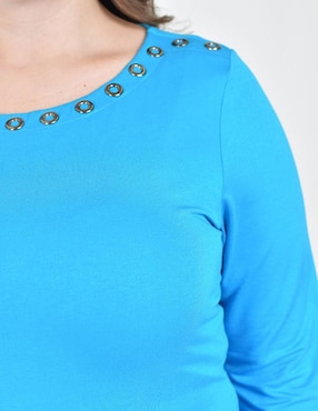Blusa Roman Fashion manga 3/4 para mujer