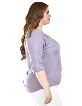 Blusa Roman Fashion manga 3/4 para mujer