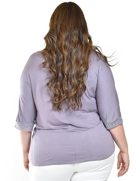 Blusa Roman Fashion manga 3/4 para mujer