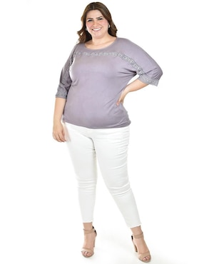 Blusa Roman Fashion manga 3/4 para mujer
