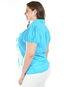 Blusa Roman Fashion manga corta para mujer