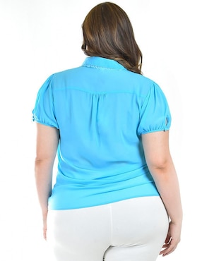Blusa Roman Fashion manga corta para mujer