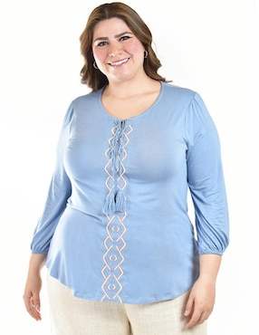 Blusa Roman Fashion manga 3/4 para mujer