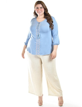Blusa Roman Fashion manga 3/4 para mujer