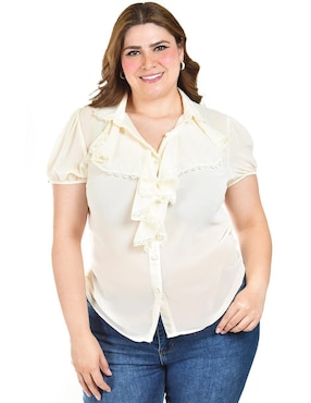 Blusa Roman Fashion manga corta para mujer