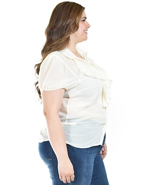 Blusa Roman Fashion manga corta para mujer