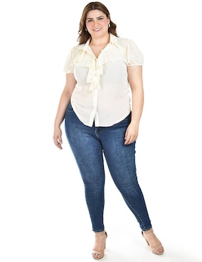 Blusa Roman Fashion manga corta para mujer