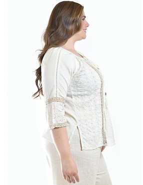 Blusa Roman Fashion manga 3/4 para mujer