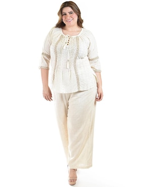 Blusa Roman Fashion manga 3/4 para mujer
