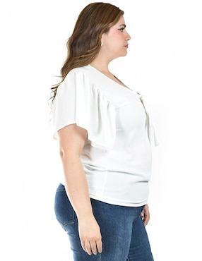 Blusa Roman Fashion manga corta para mujer